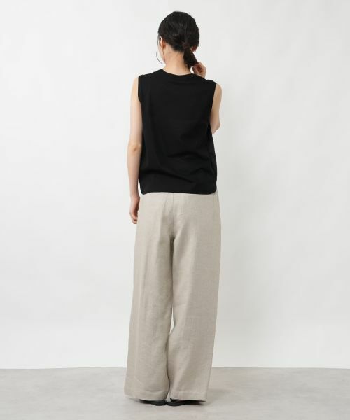 NEMIKA / ネミカ シャツ・ブラウス | 異素材切替ノースリーブブラウス【NEMIKA】 | 詳細3