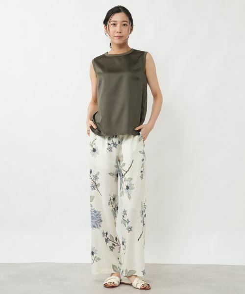 NEMIKA / ネミカ シャツ・ブラウス | 異素材切替ノースリーブブラウス【NEMIKA】 | 詳細4