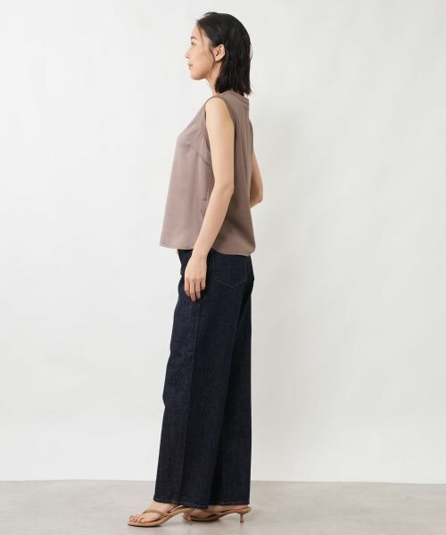 NEMIKA / ネミカ シャツ・ブラウス | 異素材切替ノースリーブブラウス【NEMIKA】 | 詳細8