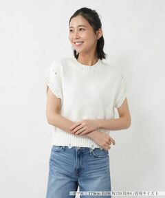 NEMIKA / ネミカ テーラードジャケット | スレッド編みニットベスト【NEMIKA】