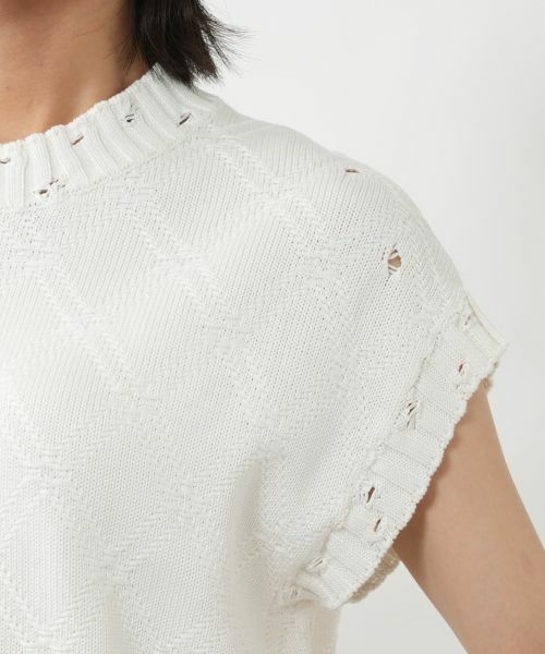 NEMIKA / ネミカ テーラードジャケット | スレッド編みニットベスト【NEMIKA】 | 詳細12