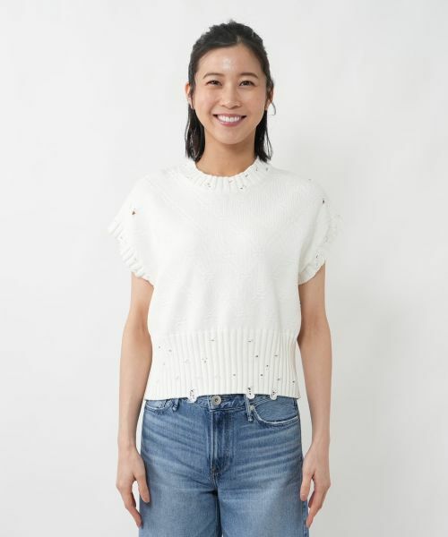 NEMIKA / ネミカ テーラードジャケット | スレッド編みニットベスト【NEMIKA】 | 詳細7