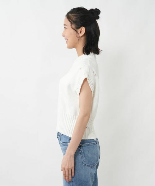 NEMIKA / ネミカ テーラードジャケット | スレッド編みニットベスト【NEMIKA】 | 詳細8