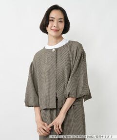 NEMIKA / ネミカ テーラードジャケット | チェックバルーンスリーブジャケット【NEMIKA】