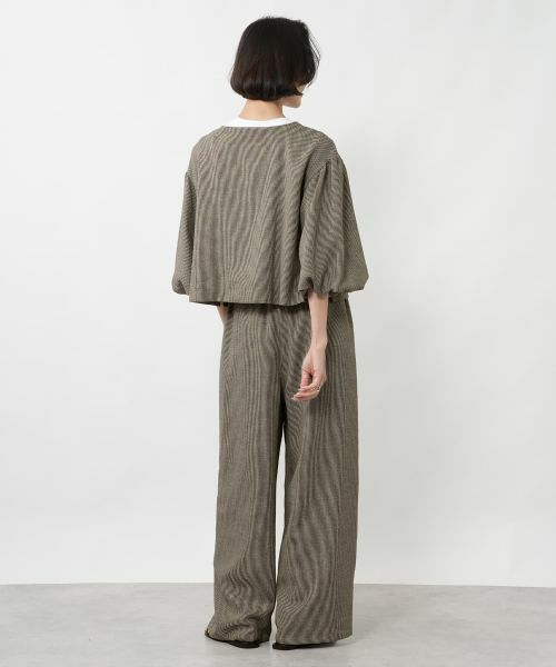 NEMIKA / ネミカ テーラードジャケット | チェックバルーンスリーブジャケット【NEMIKA】 | 詳細3