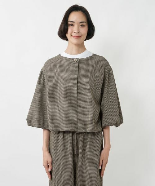 NEMIKA / ネミカ テーラードジャケット | チェックバルーンスリーブジャケット【NEMIKA】 | 詳細4