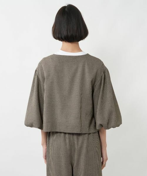 NEMIKA / ネミカ テーラードジャケット | チェックバルーンスリーブジャケット【NEMIKA】 | 詳細6