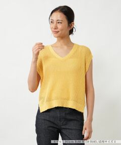 ディープVネックニットベスト【NEMIKA】