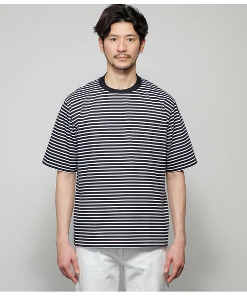 NEWYORKER / ニューヨーカー Tシャツ | NY CARE FREE ボーダー 半袖クルーネックTシャツ | 詳細13