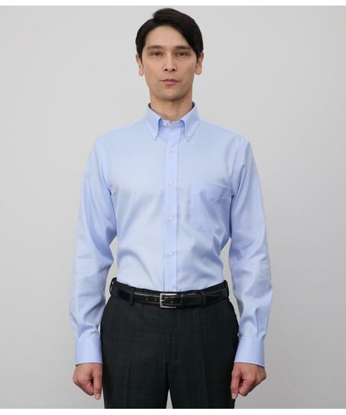 NEWYORKER / ニューヨーカー シャツ・ブラウス | NY CARE FREE・SUPIMA COTTON ヘリンボーン 長袖ボタンダウンシャツ | 詳細10