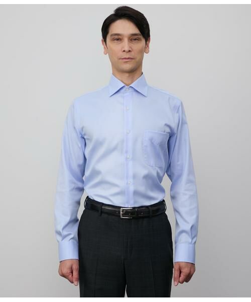 NEWYORKER / ニューヨーカー シャツ・ブラウス | NY CARE FREE・SUPIMA COTTON ヘリンボーン 長袖ワイドカラーシャツ | 詳細11