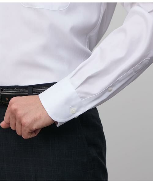 NEWYORKER / ニューヨーカー シャツ・ブラウス | NY CARE FREE・SUPIMA COTTON ヘリンボーン 長袖ワイドカラーシャツ | 詳細6