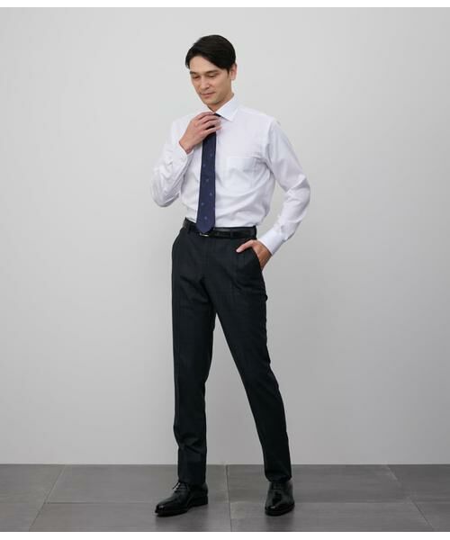 NEWYORKER / ニューヨーカー シャツ・ブラウス | NY CARE FREE・SUPIMA COTTON ヘリンボーン 長袖ワイドカラーシャツ | 詳細8