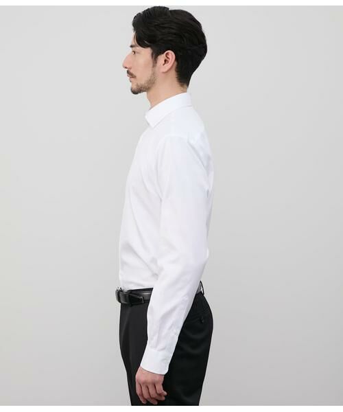 NEWYORKER / ニューヨーカー シャツ・ブラウス | NY CARE FREE・SUPIMA COTTON ツイル 長袖スリムフィット ショートポイントワイドカラーシャツ | 詳細2