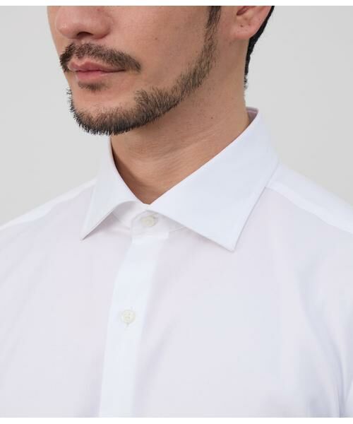 NEWYORKER / ニューヨーカー シャツ・ブラウス | NY CARE FREE・SUPIMA COTTON ツイル 長袖スリムフィット ショートポイントワイドカラーシャツ | 詳細4