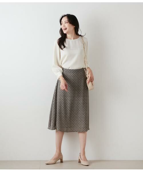 FOXEY NEW YORK フレアスカートデザイン 半袖ワンピース　サイズ42 美品 FOXEY NEW YORK フォクシーニューヨーク ドレス フレア