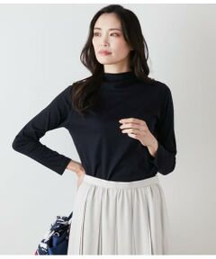 オーガニックコットンスムース ボトルネックカットソー