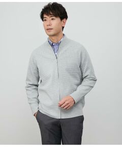 NEWYORKER / ニューヨーカー カーディガン・ボレロ | プレーティング ジップアップカーディガン