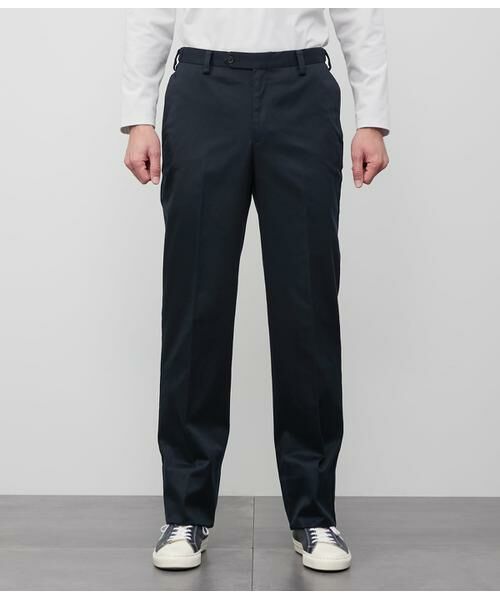 NEWYORKER / ニューヨーカー チノ・ワークパンツ | ノータック パイプドステム コットンチノパンツ | 詳細13