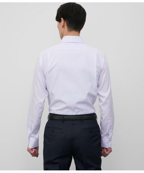 NEWYORKER / ニューヨーカー シャツ・ブラウス | NY CARE FREE・GIZA COTTON ドビー無地 長袖ワイドカラーシャツ | 詳細3