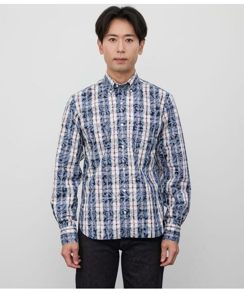 NEWYORKER / ニューヨーカー シャツ・ブラウス | ペイズリーニューヨーカータータン 長袖ショートボタンダウンシャツ | 詳細1