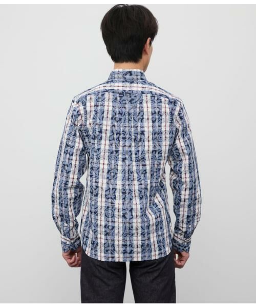 NEWYORKER / ニューヨーカー シャツ・ブラウス | ペイズリーニューヨーカータータン 長袖ショートボタンダウンシャツ | 詳細3