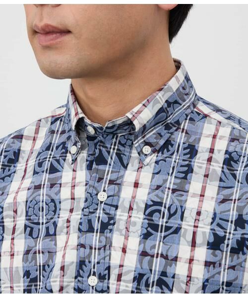 NEWYORKER / ニューヨーカー シャツ・ブラウス | ペイズリーニューヨーカータータン 長袖ショートボタンダウンシャツ | 詳細4