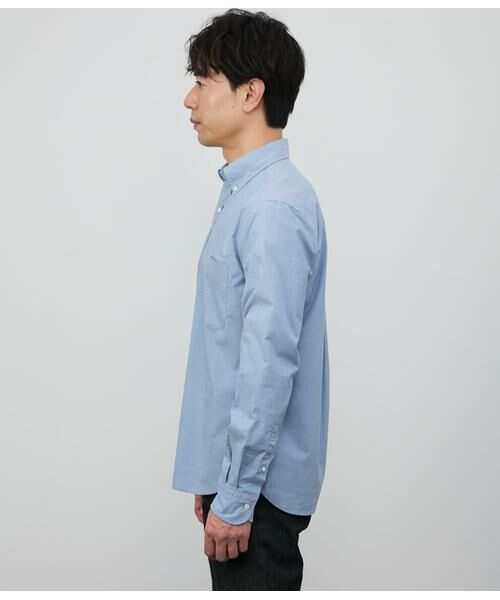 NEWYORKER / ニューヨーカー シャツ・ブラウス | ダンガリー 長袖ショートボタンダウンシャツ | 詳細2