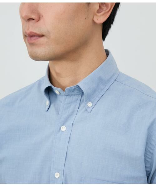 NEWYORKER / ニューヨーカー シャツ・ブラウス | ダンガリー 長袖ショートボタンダウンシャツ | 詳細4