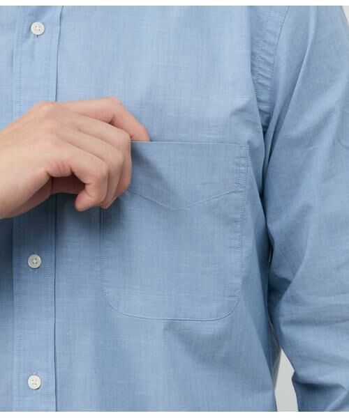 NEWYORKER / ニューヨーカー シャツ・ブラウス | ダンガリー 長袖ショートボタンダウンシャツ | 詳細5