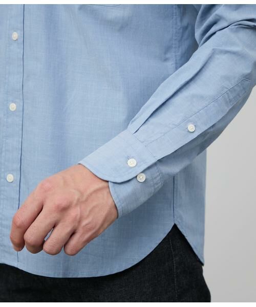 NEWYORKER / ニューヨーカー シャツ・ブラウス | ダンガリー 長袖ショートボタンダウンシャツ | 詳細6