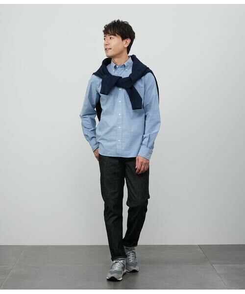 NEWYORKER / ニューヨーカー シャツ・ブラウス | ダンガリー 長袖ショートボタンダウンシャツ | 詳細7