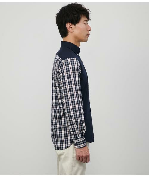 NEWYORKER / ニューヨーカー シャツ・ブラウス | ニューヨーカータータン 長袖ショートボタンダウンシャツ | 詳細3