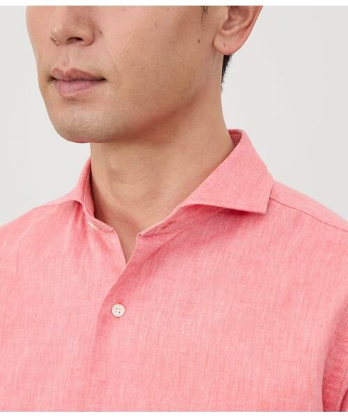 NEWYORKER / ニューヨーカー シャツ・ブラウス | コットンラミー シャンブレー 七分袖カッタウェイカラーシャツ | 詳細4