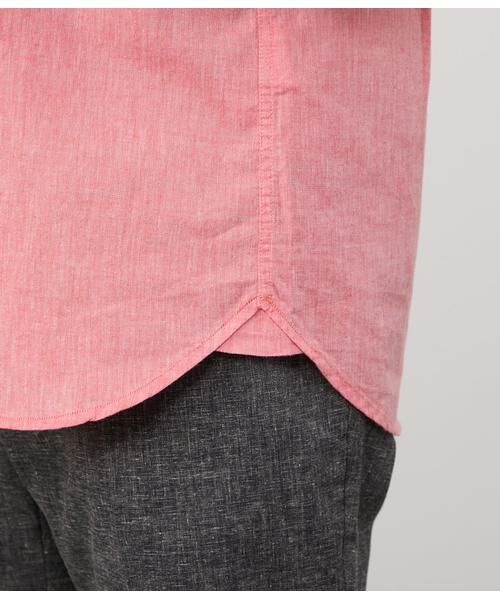NEWYORKER / ニューヨーカー シャツ・ブラウス | コットンラミー シャンブレー 七分袖カッタウェイカラーシャツ | 詳細7