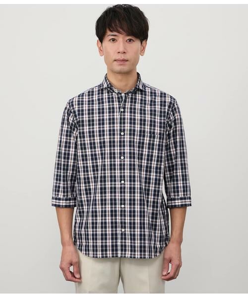 NEWYORKER / ニューヨーカー シャツ・ブラウス | ニューヨーカータータン 七分袖カッタウェイカラーシャツ | 詳細1