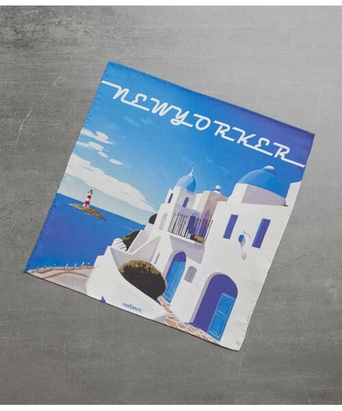 NEWYORKER / ニューヨーカー その他小物 | ランドスケープペインティング ポケットチーフ | 詳細1