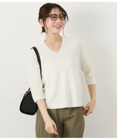 コットンナイロンミラノリブ Wブレストニットジャケット NEWYORKER｜コットンナイロンミラノリブ Wブレストニット