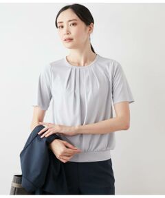 週末セール【国内正規品 美品】★イブ・サン・ローラン★七分袖Tシャツ★グレージュ SUIT SQUARE 【スーツスクエア】ボートネックカットソー 7分袖