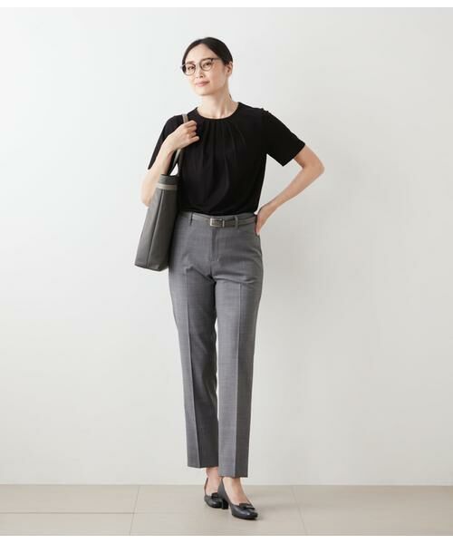 NEWYORKER / ニューヨーカー Tシャツ | トリアセ強撚スムース フロントタック半袖プルオーバー | 詳細12