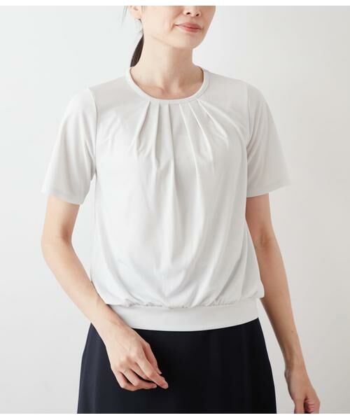 NEWYORKER / ニューヨーカー Tシャツ | トリアセ強撚スムース フロントタック半袖プルオーバー | 詳細16