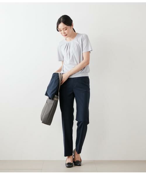 NEWYORKER / ニューヨーカー Tシャツ | トリアセ強撚スムース フロントタック半袖プルオーバー | 詳細5