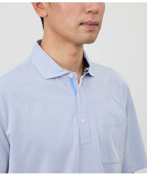 NEWYORKER / ニューヨーカー ポロシャツ | COOL COMFORT ジャージーサッカーストライプ ポロシャツ | 詳細4