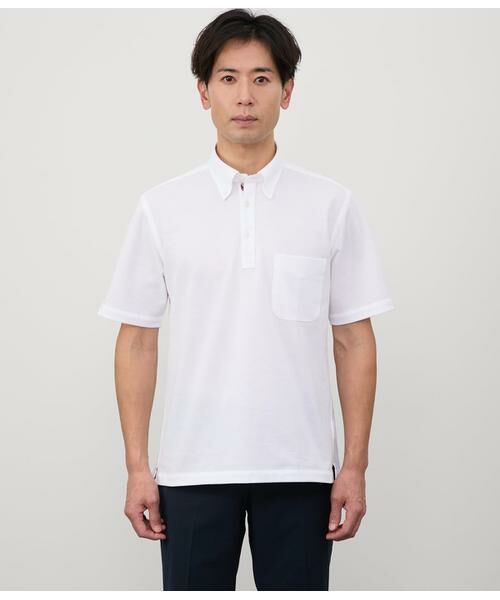 NEWYORKER / ニューヨーカー ポロシャツ | NY CARE FREE 無地プルオーバー ボタンダウンポロシャツ | 詳細1