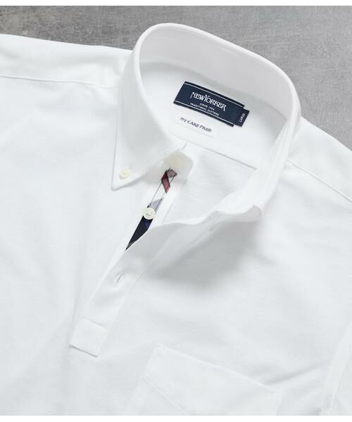 NEWYORKER / ニューヨーカー ポロシャツ | NY CARE FREE 無地プルオーバー ボタンダウンポロシャツ | 詳細8