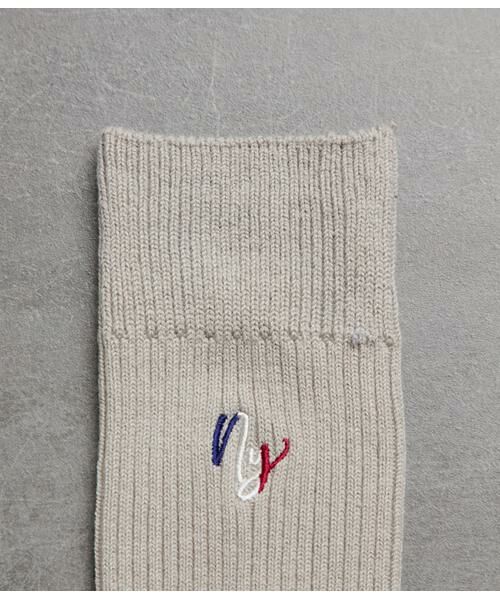NEWYORKER / ニューヨーカー ソックス | トリコロールNY刺繍 カジュアルソックス | 詳細3