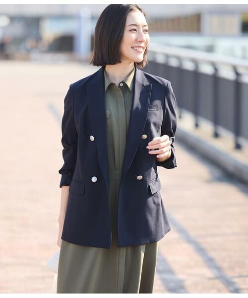 明日で出品停止！ お値下げReneひざ丈ワンピース ネイビー チェック38美品 René - ご確認用売約済み ルネ ネイビー ワンピース 白襟 レース