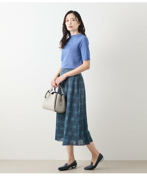 NEWYORKER / ニューヨーカー ニット・セーター | ヴィスコースポリエステル ビルドネック5分袖プルオーバー | 詳細6