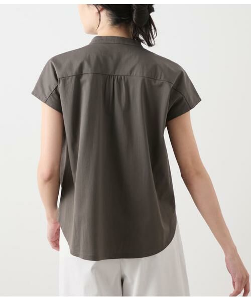 NEWYORKER / ニューヨーカー Tシャツ | コットンナイロントリコット スタンドカラープルオーバー | 詳細2