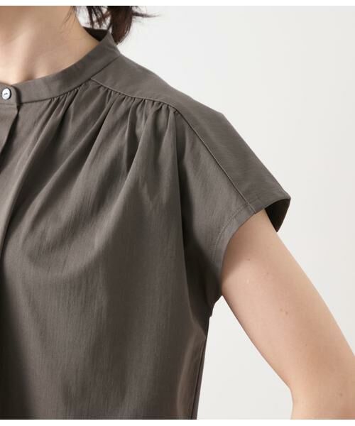 NEWYORKER / ニューヨーカー Tシャツ | コットンナイロントリコット スタンドカラープルオーバー | 詳細3